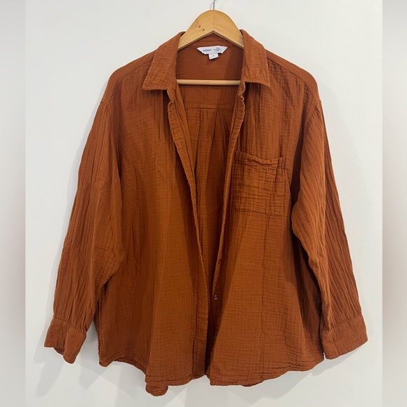 Old Navy The Boyfriend Button-Up Shirt XL - Picture 3 of 5